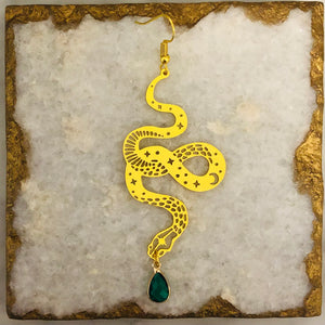 Jewel Snake Earrings - Gold