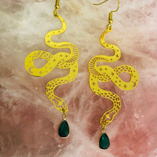 Load image into Gallery viewer, Jewel Snake Earrings - Gold
