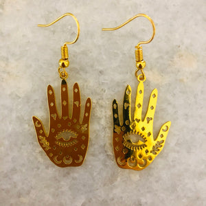 Lucky Palm Gold Earrings