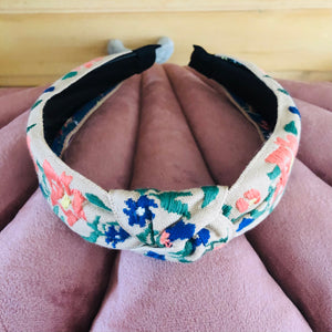 French Ribbon Headband - Beige