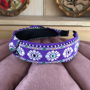 French Ribbon Headband - Purple